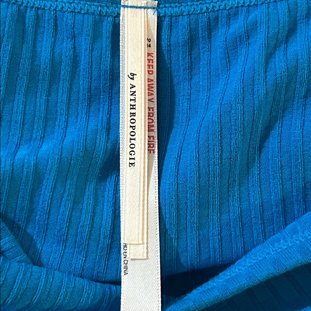 NWT ANTHROPOLOGIE 
Ribbed Bow Knit Tank Top - Blue size XL - Picture 9 of 12